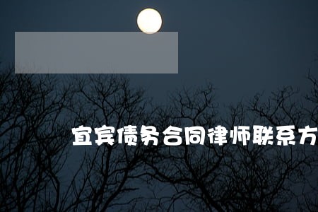 宜宾债务合同律师联系方式 宜宾债务合同律师联系方式