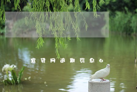 宜贷网逾期罚息6 宜贷网逾期罚息6