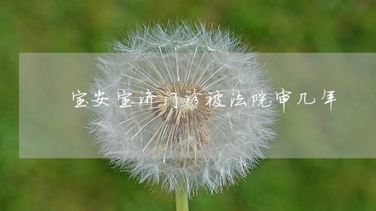 宝安宝济门诊被法院审几年