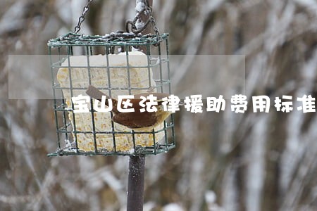 宝山区法律援助费用标准202 宝山区法律援助费用标准202