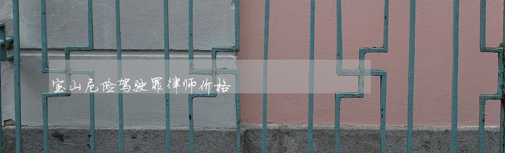 宝山危险驾驶罪律师价格 宝山危险驾驶罪律师价格