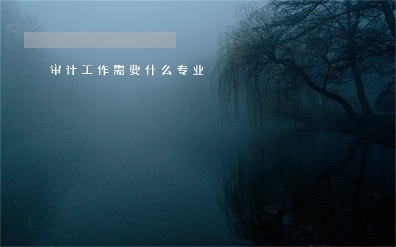 审计工作需要什么专业 审计工作需要什么专业