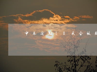 审车逾期10天会被处罚 审车逾期10天会被处罚