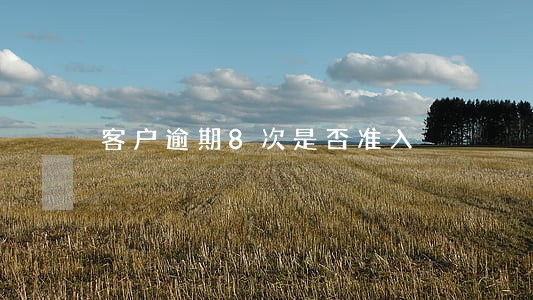 客户逾期8次是否准入