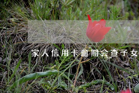 家人信用卡逾期会查子女吗 家人信用卡逾期会查子女吗