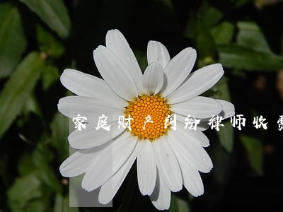 家庭财产纠纷律师收费多少 家庭财产纠纷律师收费多少
