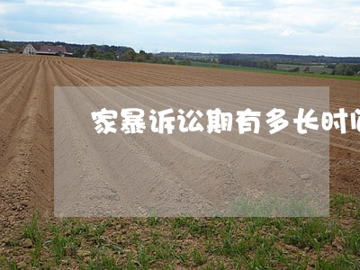 家暴诉讼期有多长时间 家暴诉讼期有多长时间