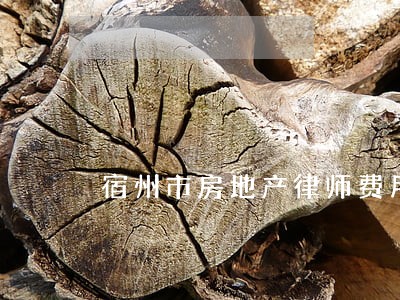 宿州市房地产律师费用 宿州市房地产律师费用