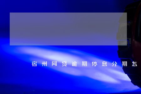 宿州网贷逾期停息分期怎么协商 宿州网贷逾期停息分期怎么协商