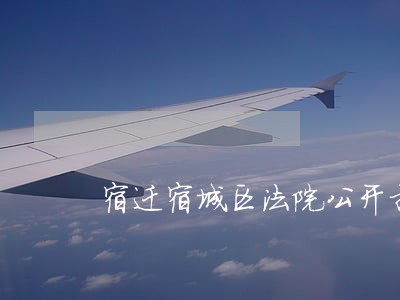 宿迁宿城区法院公开招聘