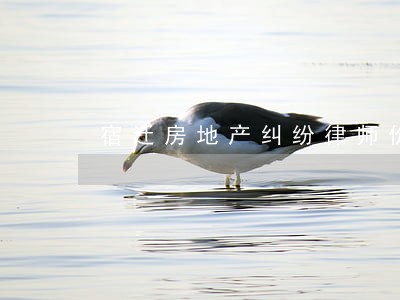 宿迁房地产纠纷律师价格