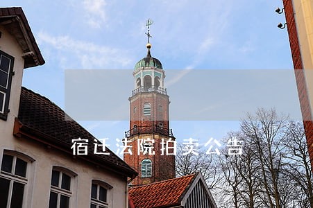 宿迁法院拍卖公告 宿迁法院拍卖公告