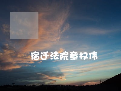 宿迁法院章权伟