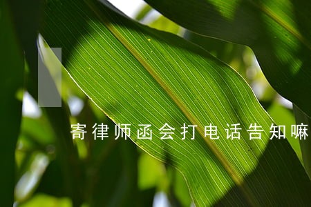 寄律师函会打电话告知嘛 寄律师函会打电话告知嘛