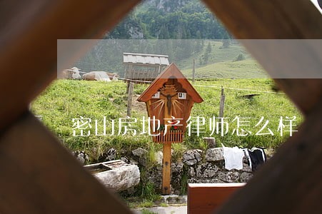 密山房地产律师怎么样