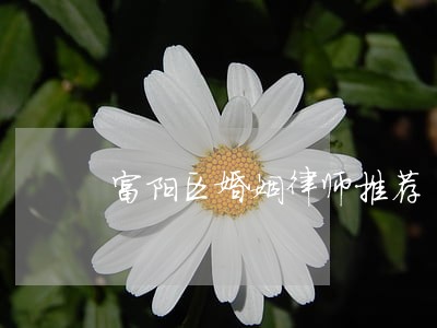 富阳区婚姻律师推荐 富阳区婚姻律师推荐