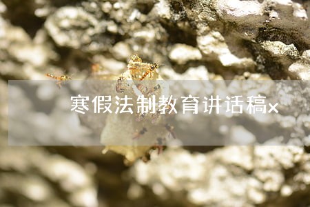 寒假法制教育讲话稿x