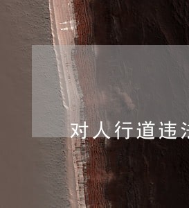 对人行道违法停车行为的处罚