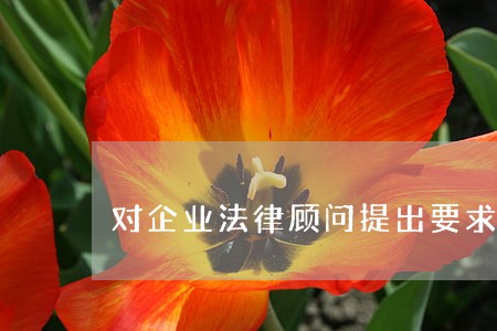 对企业法律顾问提出要求 对企业法律顾问提出要求