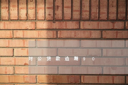 对公贷款逾期90 对公贷款逾期90