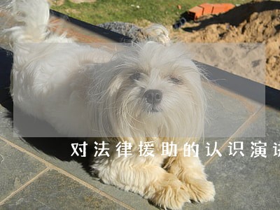 对法律援助的认识演讲稿 对法律援助的认识演讲稿