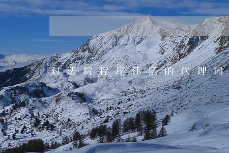 对法院程序违法的代理词 对法院程序违法的代理词