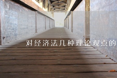 对经济法几种理论观点的评析 对经济法几种理论观点的评析