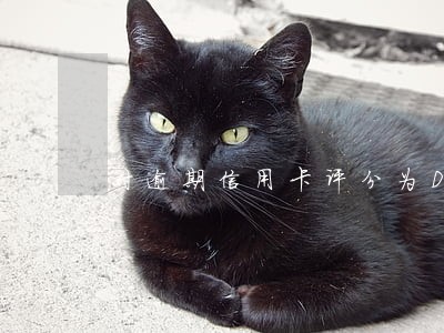 对逾期信用卡评分为D级 对逾期信用卡评分为D级
