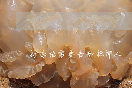 封冻结需要告知抵押人