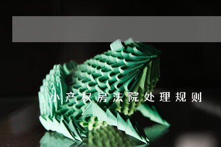 小产权房法院处理规则 小产权房法院处理规则