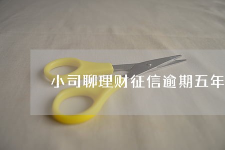 小司聊理财征信逾期五年 小司聊理财征信逾期五年
