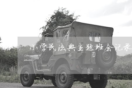 小学民法典主题班会记录 小学民法典主题班会记录