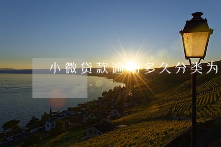 小微贷款逾期多久分类为不良 小微贷款逾期多久分类为不良