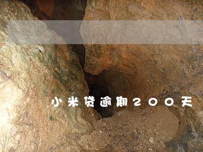 小米贷逾期200天 小米贷逾期200天