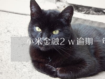 小米金融2w逾期一年 小米金融2w逾期一年