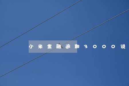 小米金融逾期3000说会诉讼 小米金融逾期3000说会诉讼