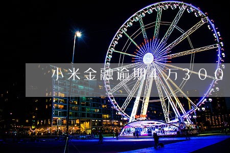 小米金融逾期4万300天 小米金融逾期4万300天