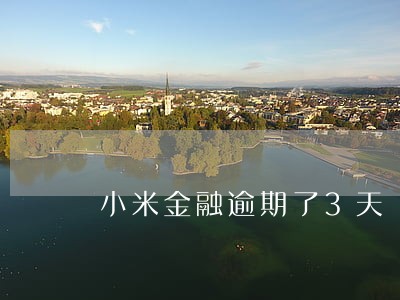 小米金融逾期了3天 小米金融逾期了3天