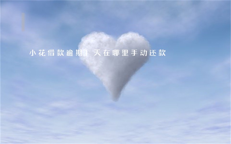 小花借款逾期1天在哪里手动还款 小花借款逾期1天在哪里手动还款