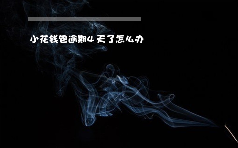 小花钱包逾期4天了怎么办