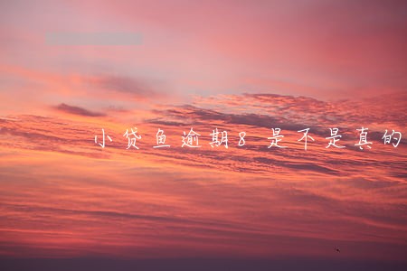 小贷鱼逾期8是不是真的 小贷鱼逾期8是不是真的