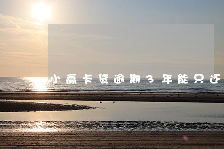 小赢卡贷逾期3年能只还本金吗 小赢卡贷逾期3年能只还本金吗
