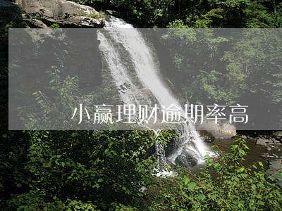 小赢理财逾期率高 小赢理财逾期率高
