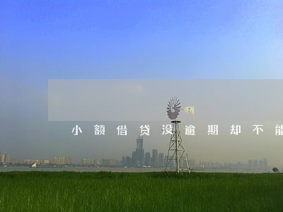 小额借贷没逾期却不能办信用卡