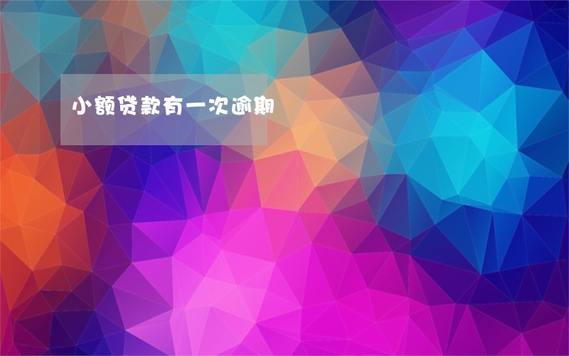 小额贷款有一次逾期 小额贷款有一次逾期