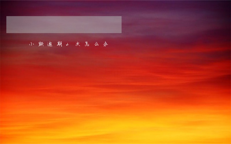 小额逾期2次怎么办 小额逾期2次怎么办