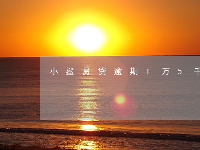小鲨易贷逾期1万5千 小鲨易贷逾期1万5千