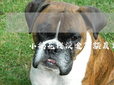 小鹅花钱没逾期额度为0 小鹅花钱没逾期额度为0