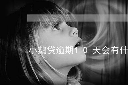 小鹅贷逾期10天会有什么后果