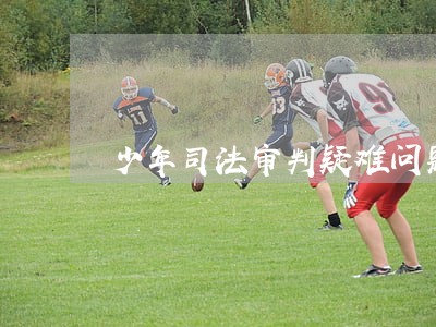 少年司法审判疑难问题研究论文 少年司法审判疑难问题研究论文